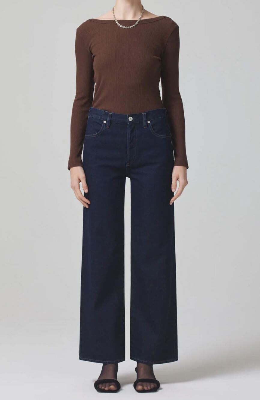 Citizens of Humanity Annina Trouser Jean US 33 Dark Wash Hudson Wide Leg NEW NWT